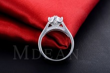 S925 luxury wedding ring simulate diamond jewelry round white gold filled bague engagement rings for women
