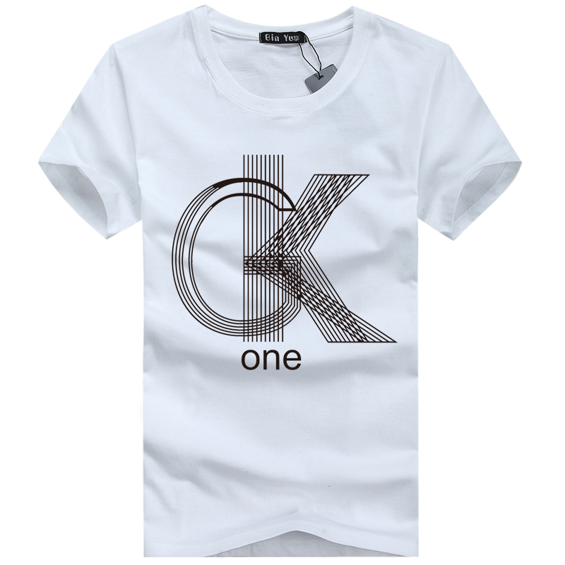 S 5XL mens t shirts fashion 2015 casual short sleeve animal letter printed cotton men tshirt