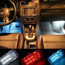 Car LED foot lights for VW CC Sagitar magotan Tiguan Touran Golf 6 foot nest lamp shining floor lamp with shell