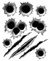 1Pcs New 23 29cm Funny Car Stickers 3D Bullet Hole Car Styling Accessories Motorcycle Scratch Auto