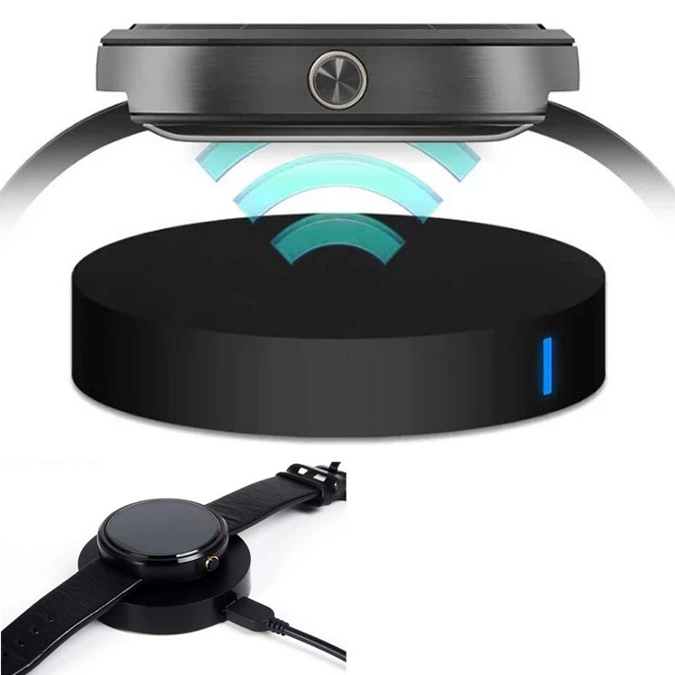 Black Unique Qi Wireless Charger Fast Charging For Motorola Moto 360 Smart Watches Smartwatch