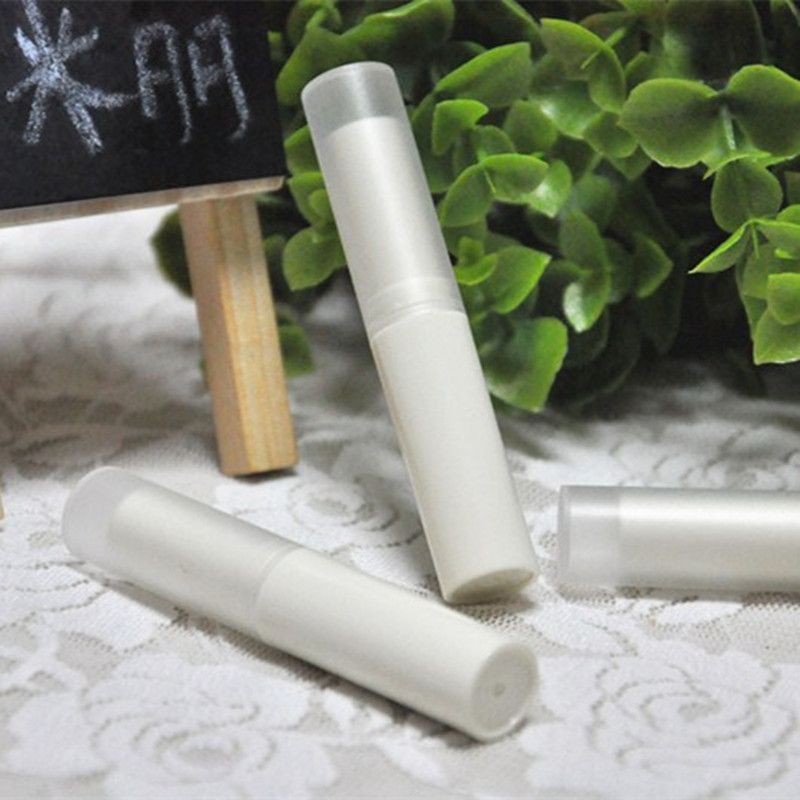 4g white empty cute lip balm containers, lip balm tube tins,empty