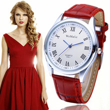 2016 Hot Sale Simple Style Leather Strap Quartz Watches Women Dress Wristwatch Luxury Brand Couple Watch Best Gift Graceful Lady