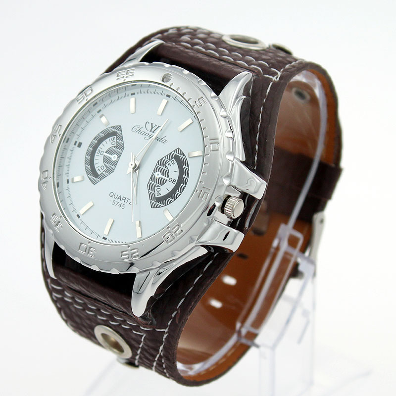 Vintage Wide Leather Watch Band Wide Leather Watch Cuff Band For