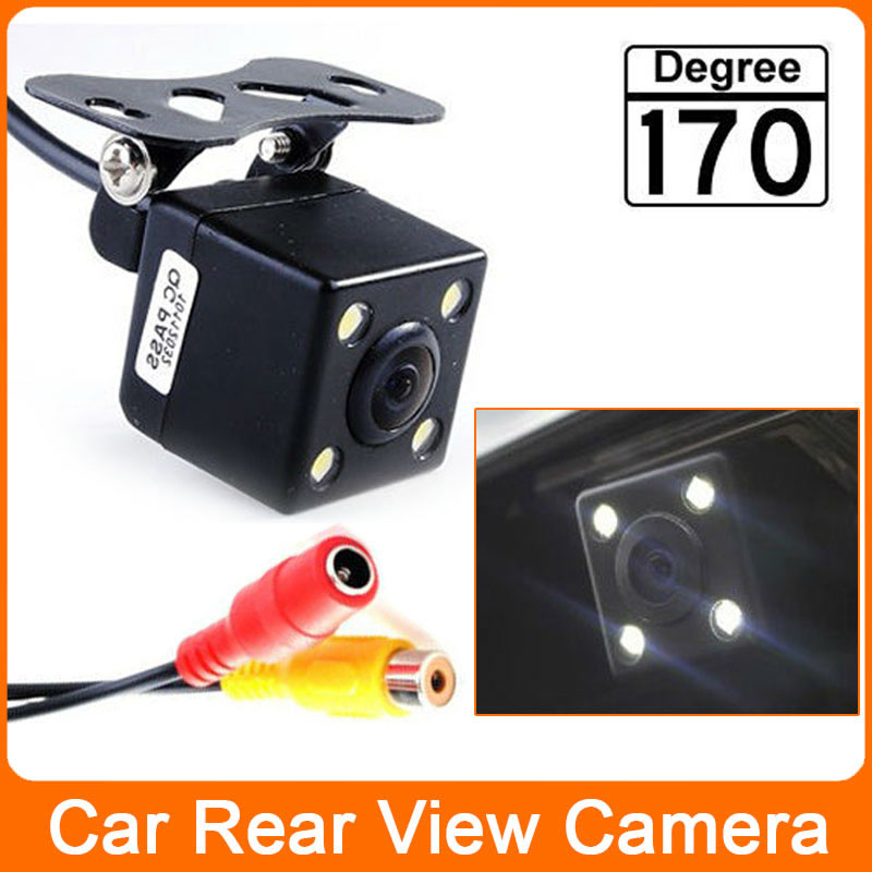 Free Shipping 170 Degree Waterproof 4 LED Night Vision Car CCD Rear View Camera Parking Assistance