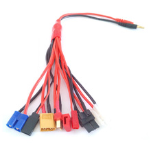 RC T plug cable battery charger,multifunctional cable for lipo battery Futaba TRX XT60 EC3 JST male connector Free shipping