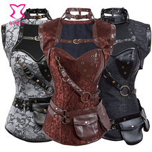 Corzzet Steampunk Clothing Waist Training Corsets Steel Boned Plus Size Corset 6XL Gothic Corselet Overbust Burlesque Costume