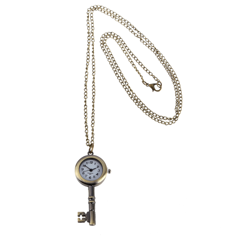 LS4G 2015 New Lover Chic Key Love Classic Fashion Quartz Pocket Watch Pendant Necklace Gift