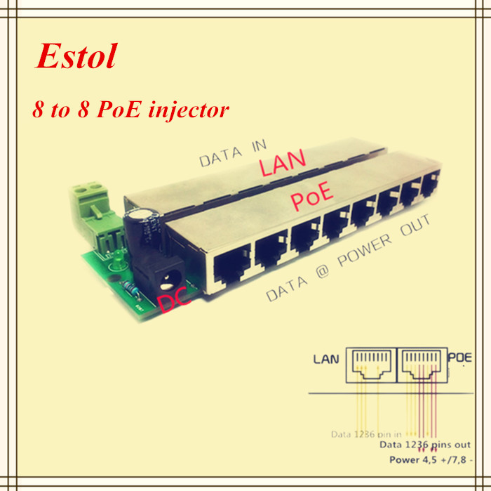 8  LAN  PoE   4 5/7 8   Ethernet PoE   DC 9 - 48   IP  ,  