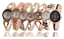 Sale High Quality Rose Gold Women Lady Crystal Bracelet Watch Wrist Quartz Watch New
