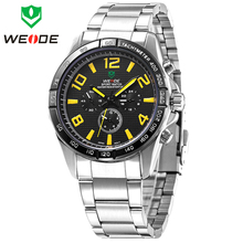 WEIDE Military Sports Watches Top Brand Luxury Mens Quartz Wristwatches Waterproof Fashion Business Style Dress Watch