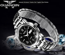 Top Brand Luxury GUANQIN Luminous Automatic Mechanical Watches Men Waterproof Sapphire Mirror All Steel Body Men Watch