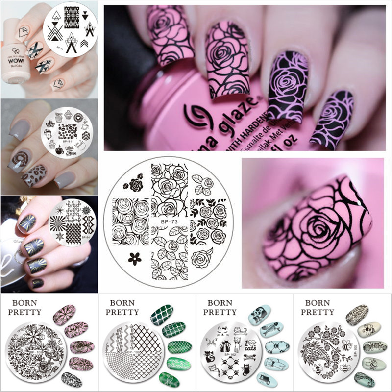 Nail Art Sticker Stencil Hollowed Out Acrylic Nail Art Designs Stencils
