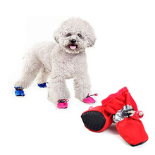 4Pcs Set Winter Warm Pet Thick Puppy Dog Shoes Footwear Waterproof Rain Boots Pet Products Dog