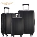 Black Color ABS PC Travel Business Carry on Luggage Suitcase 20 24 28 Upright Durable Cabin