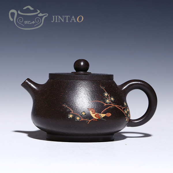 Yixing purple clay painting CHUNXIAO teapot zisha sand tea pot kungfu set 200ml JN1313
