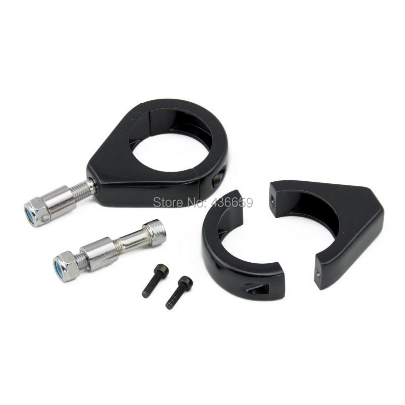 Motorcycle 41mm Black Turn Signal Fork Clamps For Harley Softail Night Train FXSTB 1999 2009