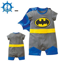 New Style Baby Boy Romper Newborn Baby Clothes Cute Hero Superman Batman Short Sleeve Bebe Children Toddlers Rompers 1pcs HB023