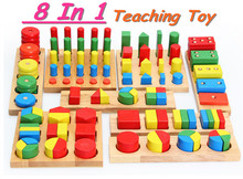 Free shipping! Baby Toys Educational Wooden Toy Montessori Block Toys Building Block Toys gift