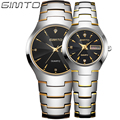2016 GIMTO Fashion Tungsten Steel Watch Men Women Quartz Wristwatch Waterproof Lovers Watch Clock Reloj Hombre