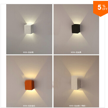 3W Wall LED backlight study bedroom bedside hotel hallway stairs creative corridor lights 110-220V Square 240 lumens
