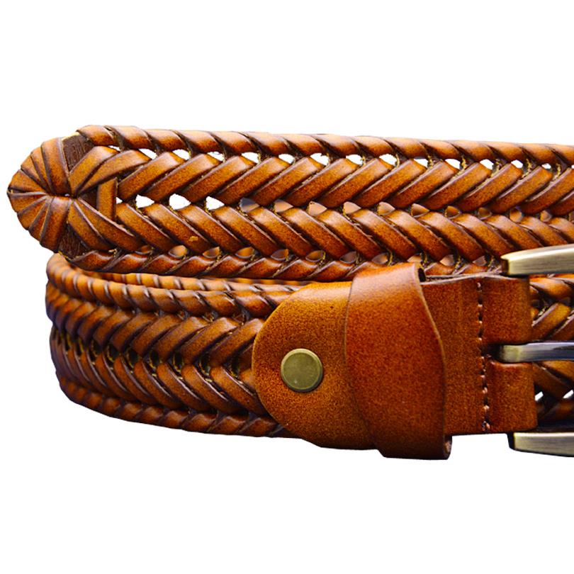 Genuine leather belt male Braided strap for man Fashion Designer mens belts luxury 2015 High quality