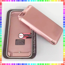 100% High Quality JLW-6PC-2 8000mAH Rose Gold Ultra Slim Li-polymer External Backup Battery Cover for iPhone6 6S Plus power bank