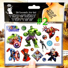 Superheros Union Child Favourites Temporary Body Art Flash Tattoo Sticker, 17*10cm Waterproof Henna Tatoo Styling Wall Sticker
