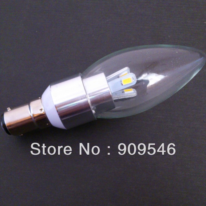 10pcs/lot LED candle light b15 SMD 5630 85-265V 5W Warm White/White led bulb lamp CE&ROHS