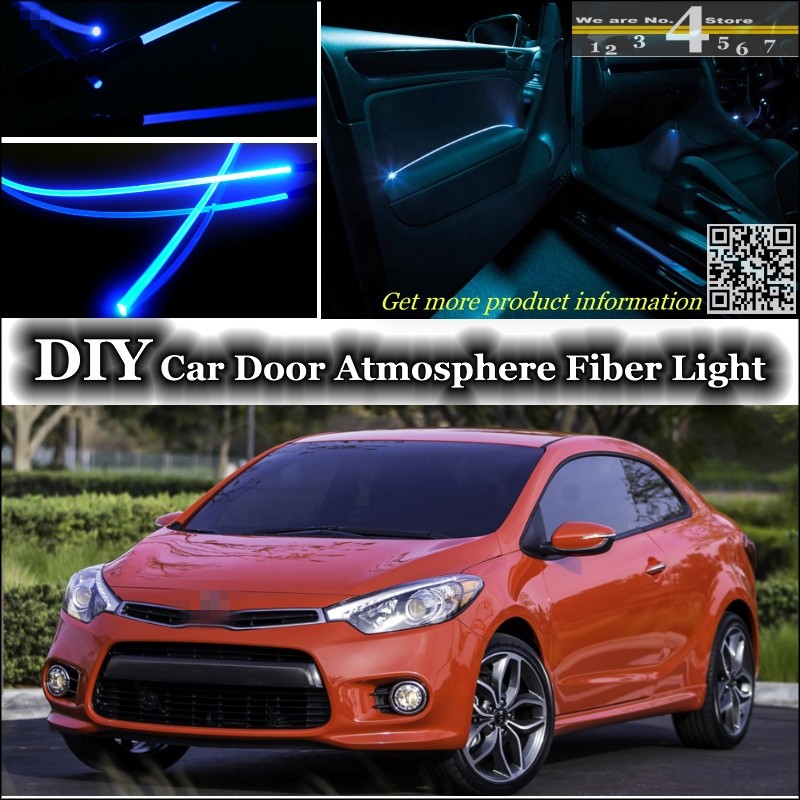 interior Ambient Light Tuning Atmosphere Fiber Optic Band Lights For KIA Cerato Sephia Spectra 5 LD Door Panel illumination