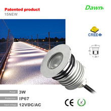 Горячая 3 Вт DC12V IP67 водонепроницаемый кри гамма из светодиодов подземные лампы противоударно из светодиодов похоронен огни закаленное стекло бесплатная доставка
