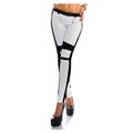 women winter patchwork pencil pants European style zipper stitching slim women trouser full length female pants
