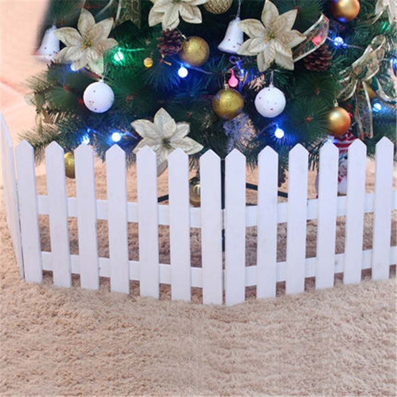 High Quality 30*160cm White Wood Fences For Christmas Tree Large