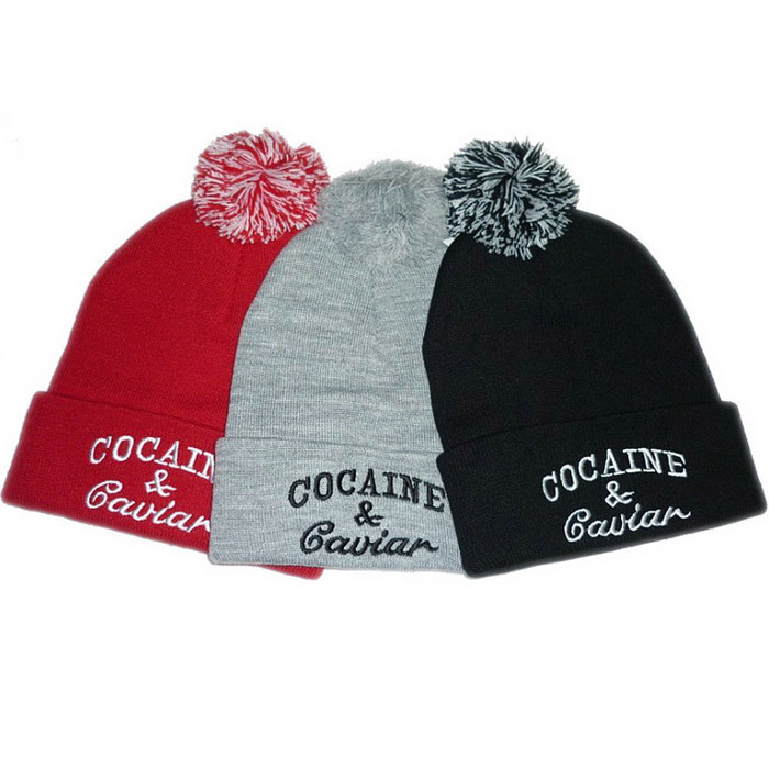 beanie hip Knitted Hop Caviar hat Men Hip Beanie Style Warm Cap Hat  New Cocain  Cotton hop
