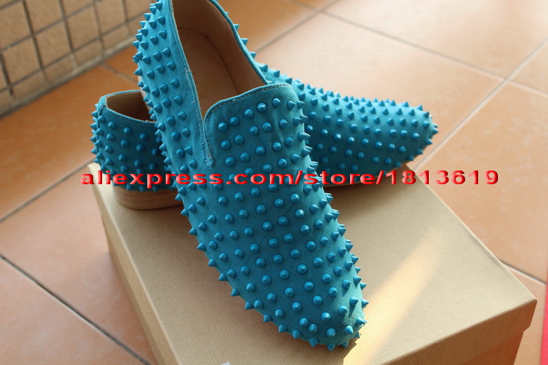 Aliexpress.com : Buy studs ROLLERBOY Harvanana loafers blue suede ...