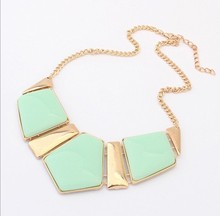 New Candy Color Collar Necklaces Pendants Fashion Statement Metal Choker Necklace For Women 2015 Vintage Jewelry