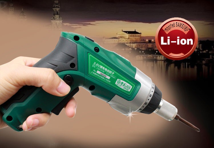 3.6V  Li-ion Battery Industrail Grade Waterproof  22 Gears  Electric Screwdriver set.+ 13pcs screwdriver bits set