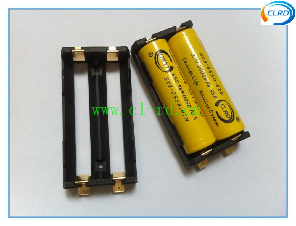 li ion 18650 battery holder DIY Box Mod box 2*18650 battery holder with SMT tabs