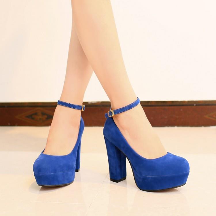 Free shipping women s pumps with ankle lace sexy waterproof matte rough round wild wedding shoes