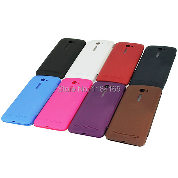 KOC-1928_5_Leather Case + Plastic Replacement Back Cover with Call Display ID for ASUS Zenfone 2 (5.0) ZE500CL with LOGO