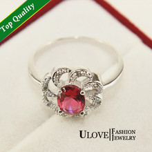 Red Ruby Simulated Diamonds Fashion Wedding Engagement Bridal the Rings O for Women Spring 2014 Ulove Y038