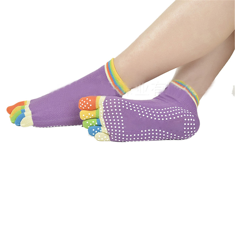 Newly Design High Quality Socks 5 Toes Cotton Socks Exercise Sports Pilates Massage Sock May20