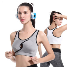 Women Sports Underwear Shockproof Sports Bra Push Up Sports Bra Fitness Vest Underclothe Workout Running Tank Top Full Cup Bra