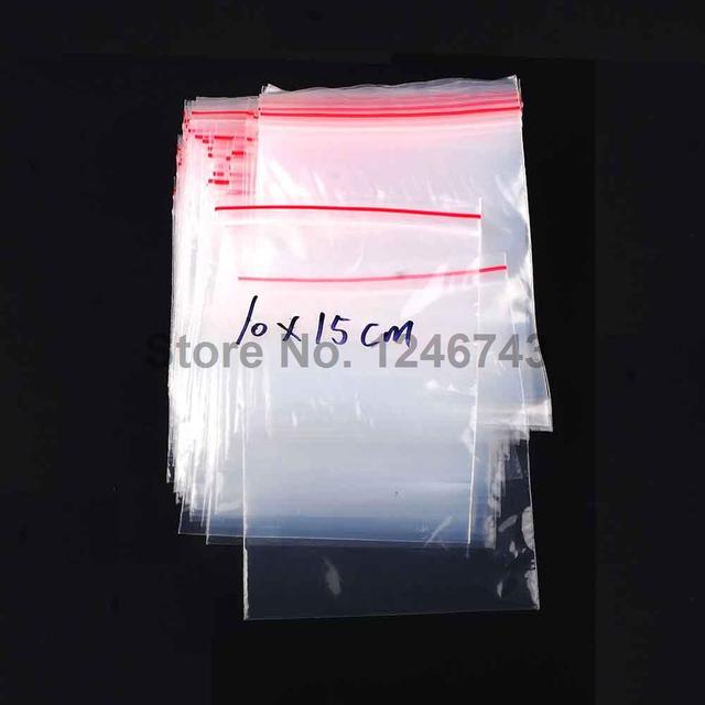 100 ШТ. 10x15 см Драгоценности Ziplock Почтовый Сжатые Блокировка Reclosable Пластиковые Поли Очистить Сумки Ювелирные Изделия