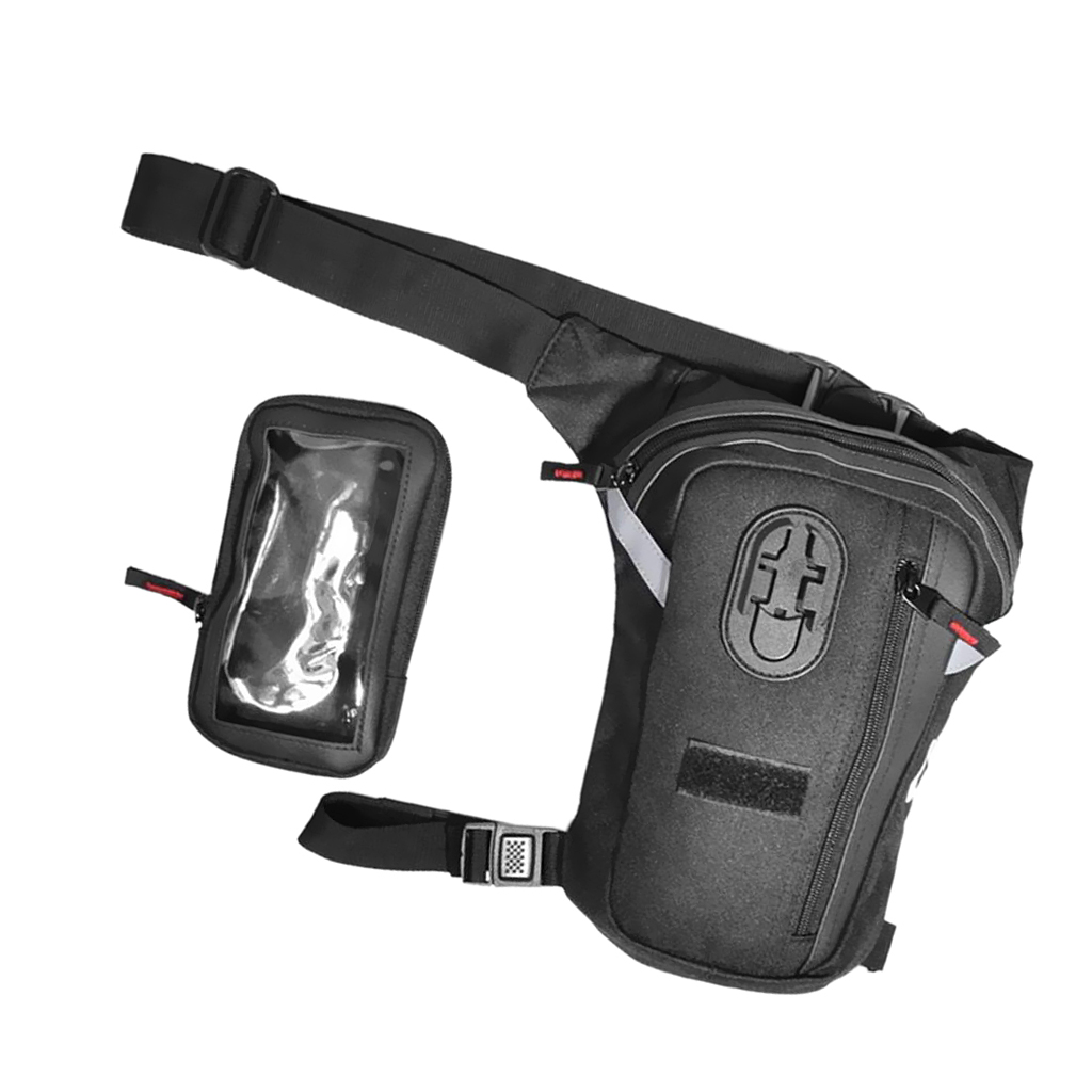 Motorcycle Bike Drop Leg Bag With Touch Screen Phone Thigh Tactical Racing  Bag Pocket Adjustable Long Shoulder Strap Pack Wallet