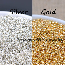 Gold and Silver Color 2mm 1500pcs Crystal Glass Spacer beads, Czech Seed Beads For Jewelry Handmade DIY BLUV02X