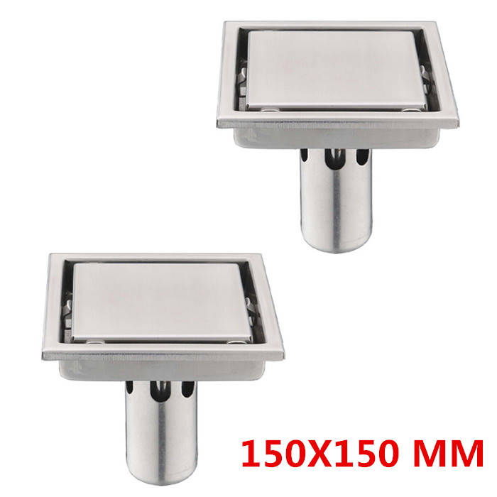 Free shipping 2 pcs Tile Insert Rectangular Floor Bathroom Shower Drain 150*150mm ,304 Stainless steel Floor Drain Free shipping 2 pcs Tile Insert Rectangular Floor Bathroom Shower Drain 150*150mm ,304 Stainless steel Floor Drain