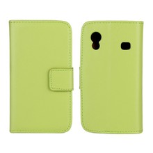 Genuine Leather Flip Cases For Samsung Galaxy Ace S5830 GT 5830 S5830i Wallet Stand Cover Case