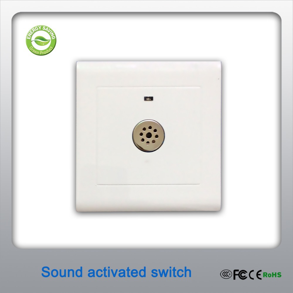 86x86mmwhitesoundVoiceactivatedintelligentwallmountingswitch
