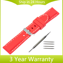 22mm Silicone Rubber Band for Samsung Galaxy Gear 2 R381 R382 R380 Moto 360 2 46mm Asus Zenwatch Watch Bracelet Strap Black Red